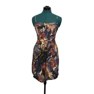 Moulinette Soeurs Dress Womens 4 Silk Floral Sleeveless Summer Pockets Anthropol
